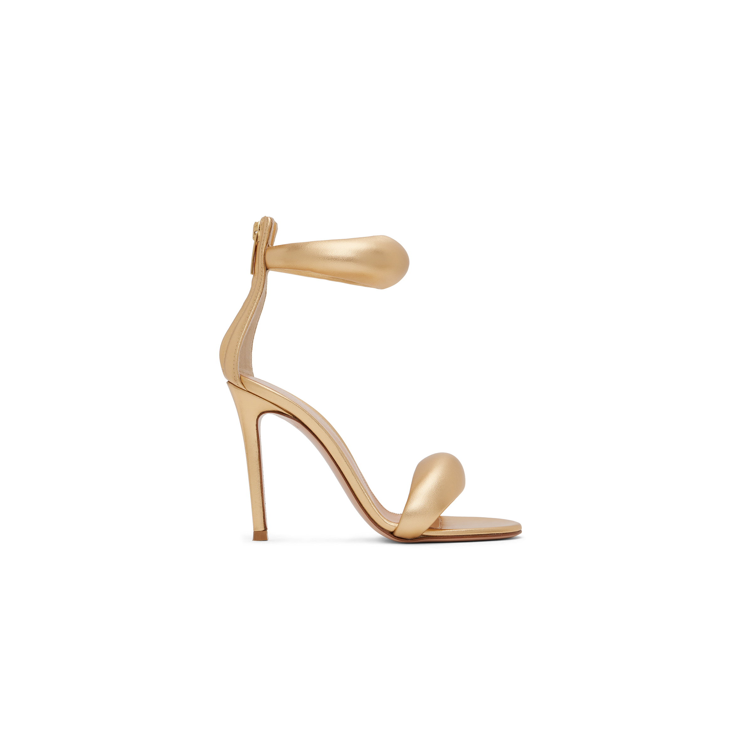 SSENSE GIANVITO ROSSI GOLD BIJOUX HEELED SANDALS 16918161